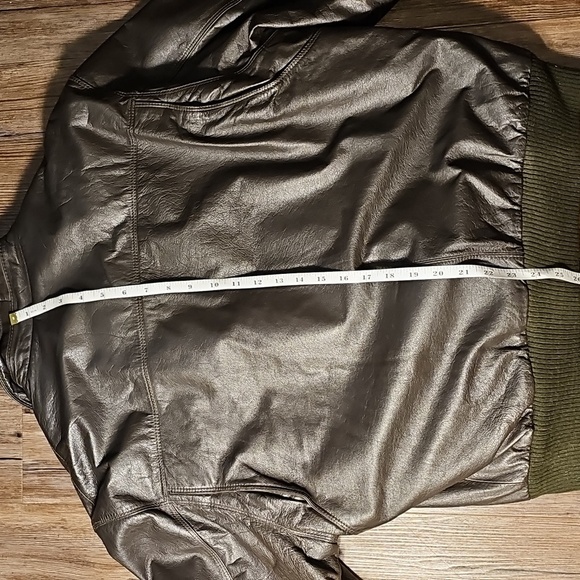 Men's Members Only Black Leather Sherpa Lined Jacket W Removable Lining Sz 40 - Picture 7 of 8